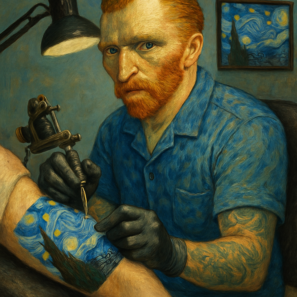 Van Gogh en la actualidad también querría saber qué estudiar para ser tatuador y dejar su arte en la piel de sus clientes.